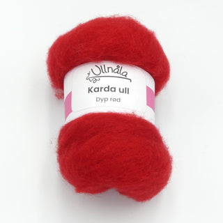 Karda wool - Deep red