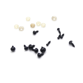 Svarte dukke øyne 10stk