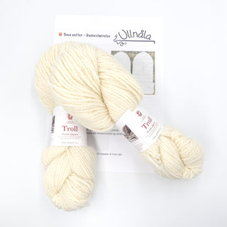 Oppskrift på tovede votter og garn