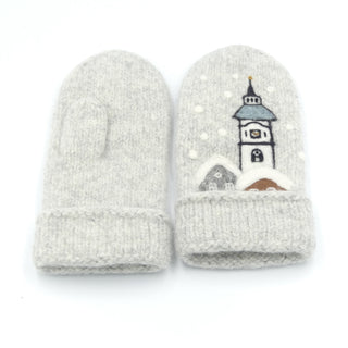 Tovet Rørosvotter, komplett kit - lys grå