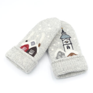 Tovet Rørosvotter, komplett kit - lys grå