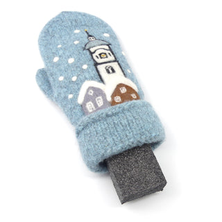 Tovet Rørosvotter, komplett kit - lys blåturkis