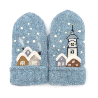 Tovet Rørosvotter, komplett kit - lys blåturkis