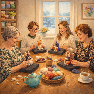 Kurs i nålefilting for husflidslag – ferdig opplegg med materialpakker