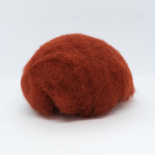 Karda wool - Red brown