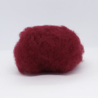 Carded wool - Burgundy