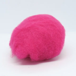 Carded wool - Cerise