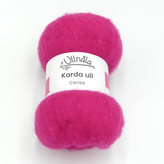 Carded wool - Cerise