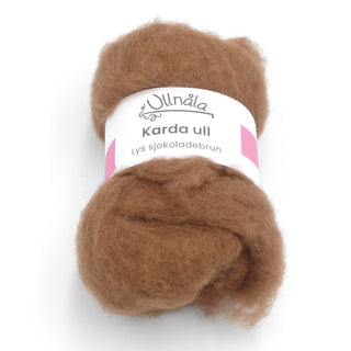 Karda wool - Light chocolate brown