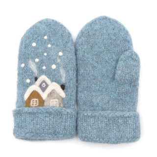 Tovet Rørosvotter, komplett kit - lys blåturkis